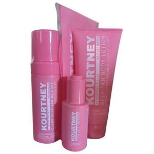 Kourtney Kellar Full Self-Tanning System, Mousse, Lotion, Face Drops Tanning Mit